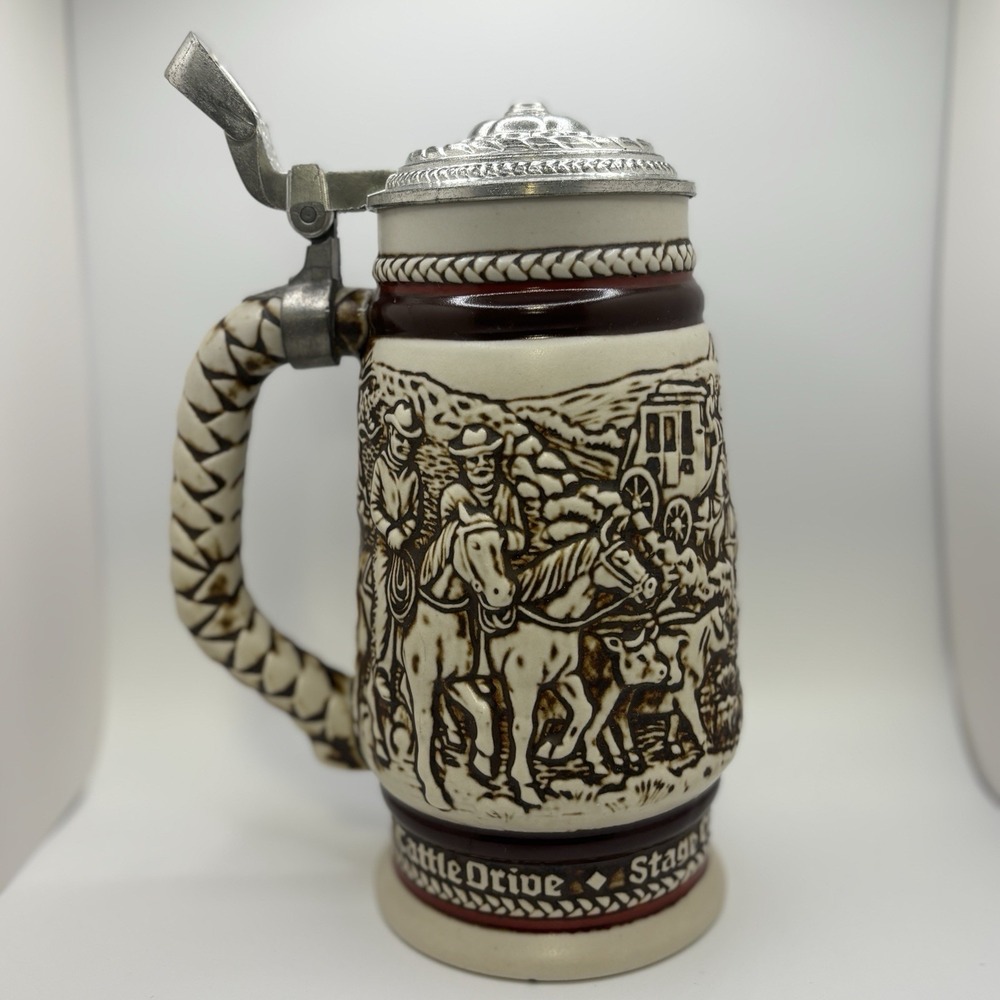 Vintage Avon Beer‎ Stein American West Handcrafted Made in Brazil 1980 Ceramarte